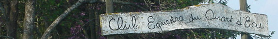 Bandeau pancarte du Quart d'Ecu